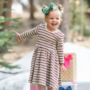 Peppermint Stripe Twirl Dress