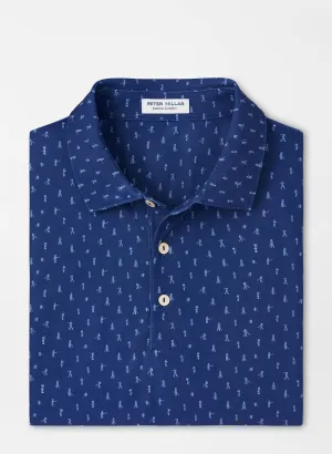 Peter Millar Mens Classic Fit Fairway Par-Tee Performance Mesh Polo - SPORT NAVY