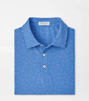 Peter Millar Mens Classic Fit Irish Coffee Performance Mesh Polo -  LIBERTY BLUE