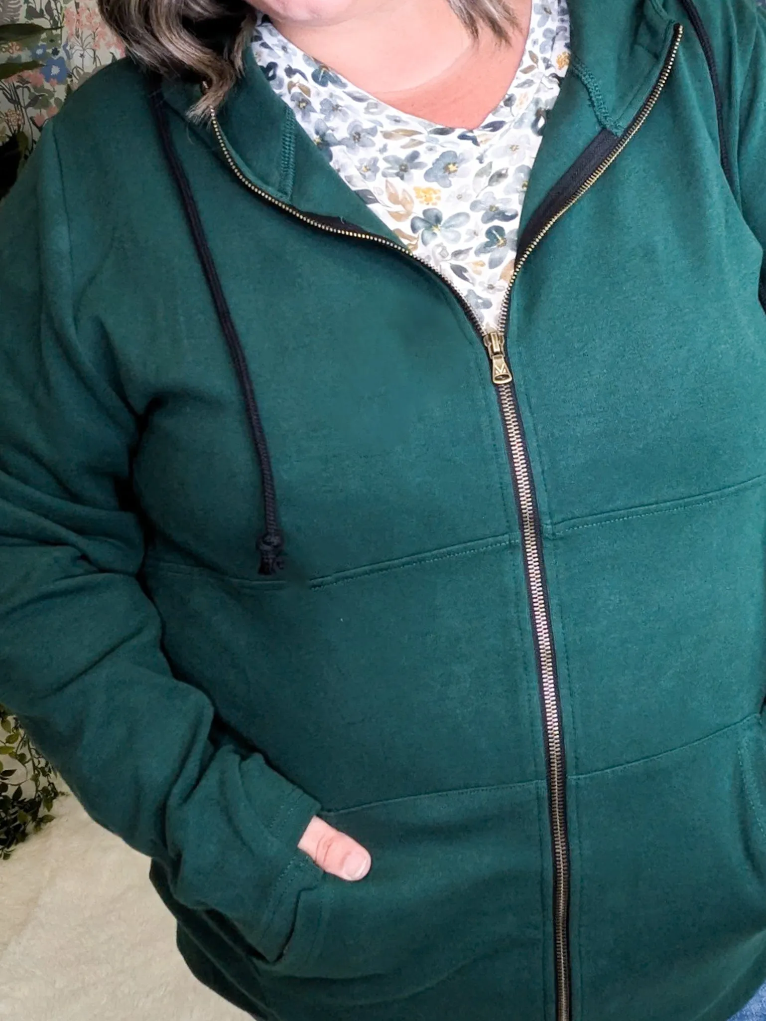 PHC- Solid Fullzip Hoodie in Triple Stretch Evergreen