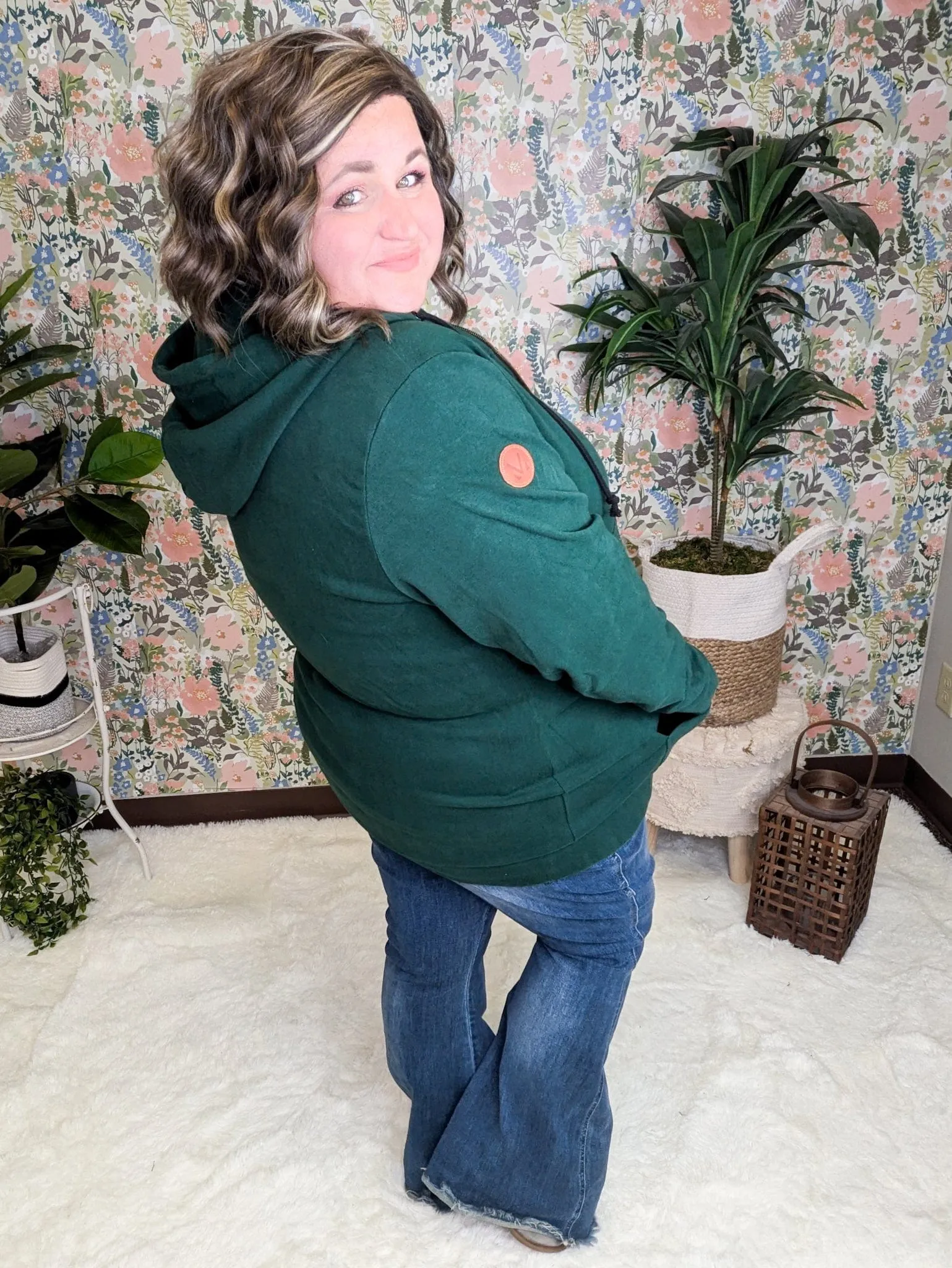 PHC- Solid Fullzip Hoodie in Triple Stretch Evergreen