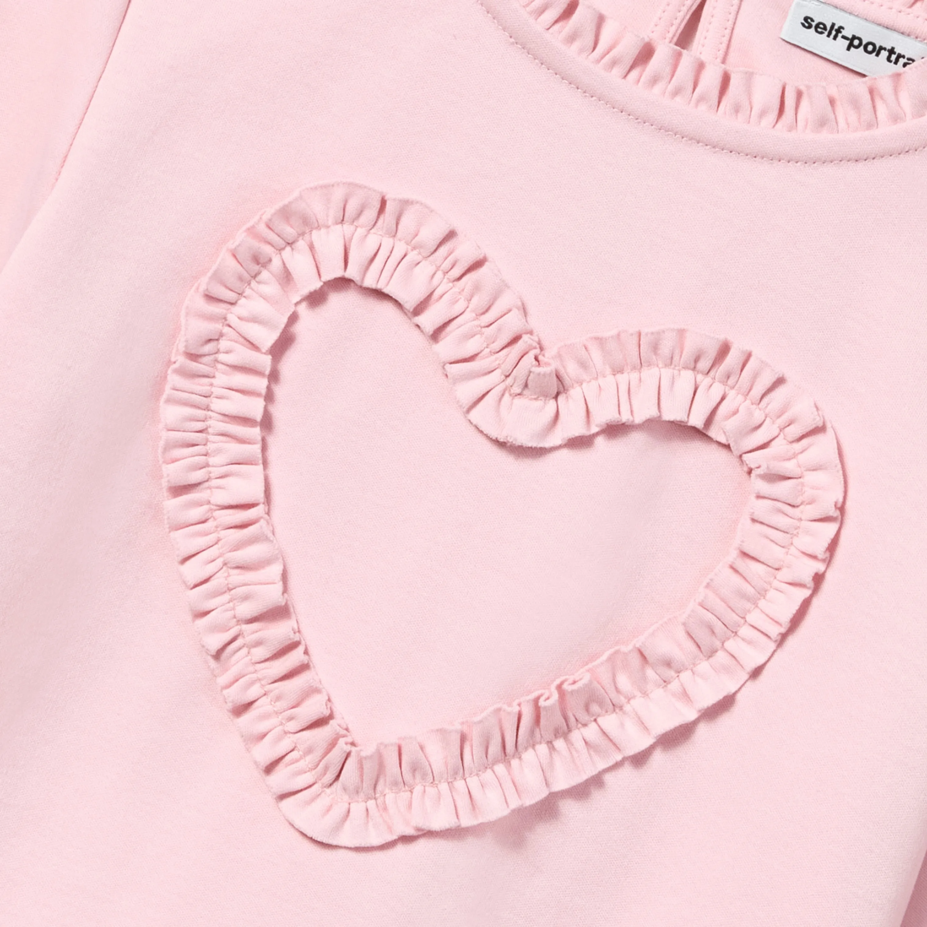 PINK JERSEY RUFFLE HEART TOP