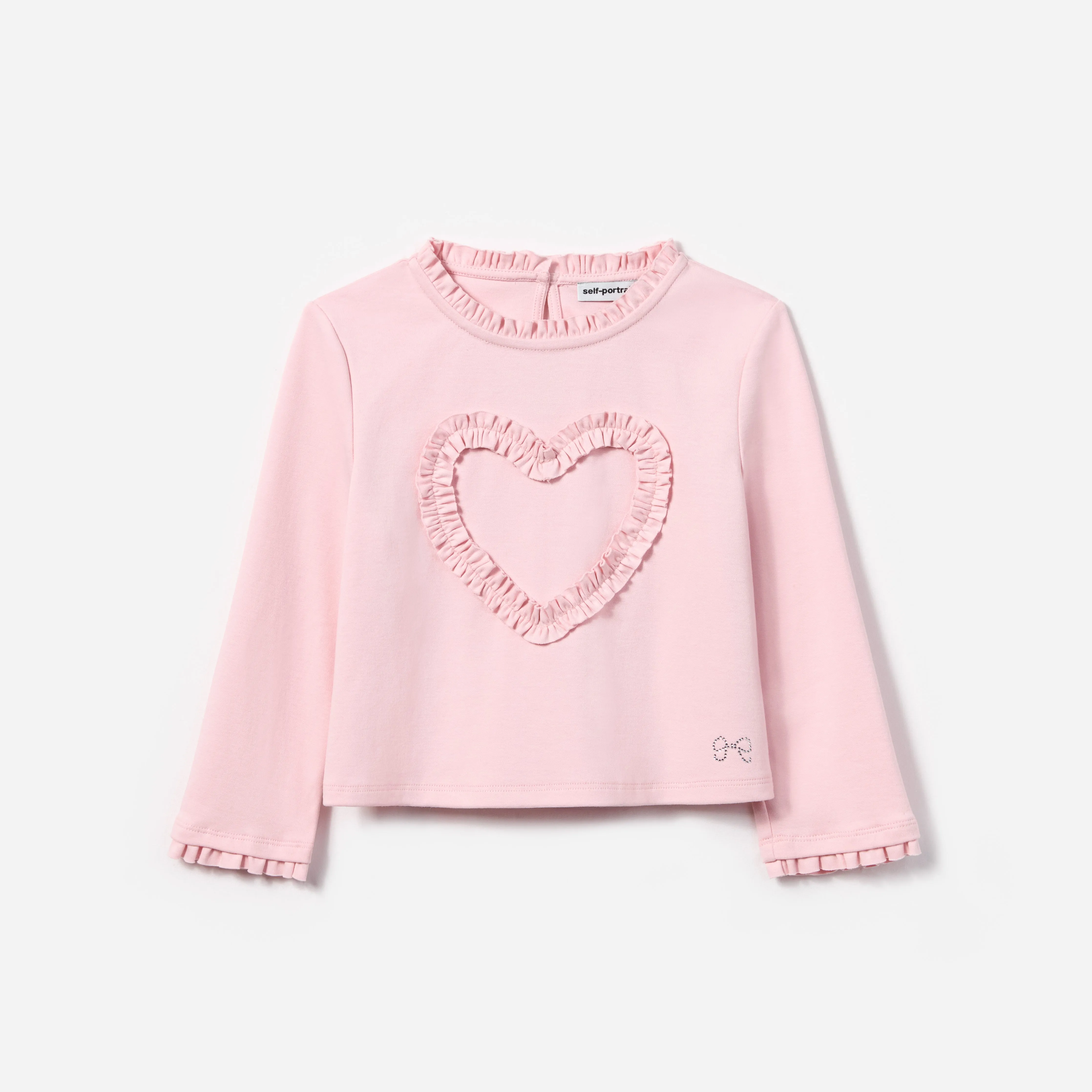 PINK JERSEY RUFFLE HEART TOP