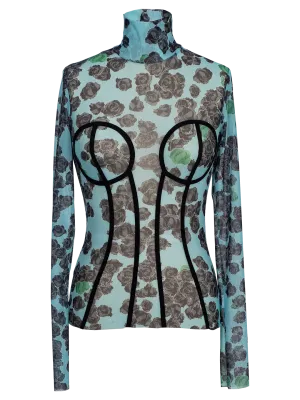Pixel Roses Gauzy Top