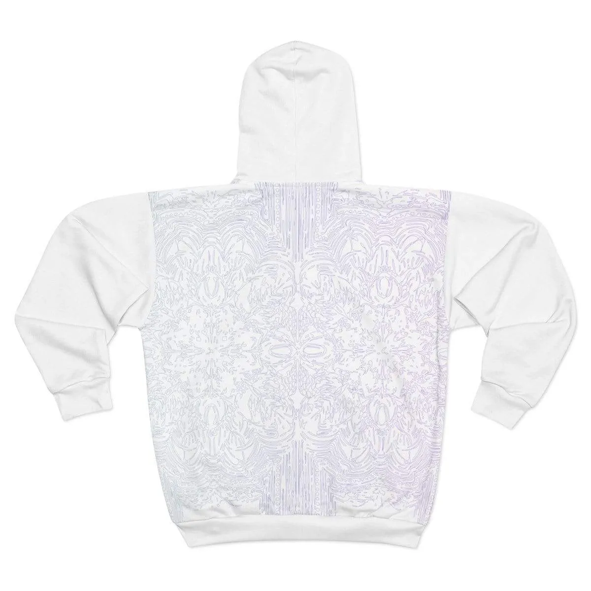 Plumskum Cut Sew AOP Zip Hoodie - All White