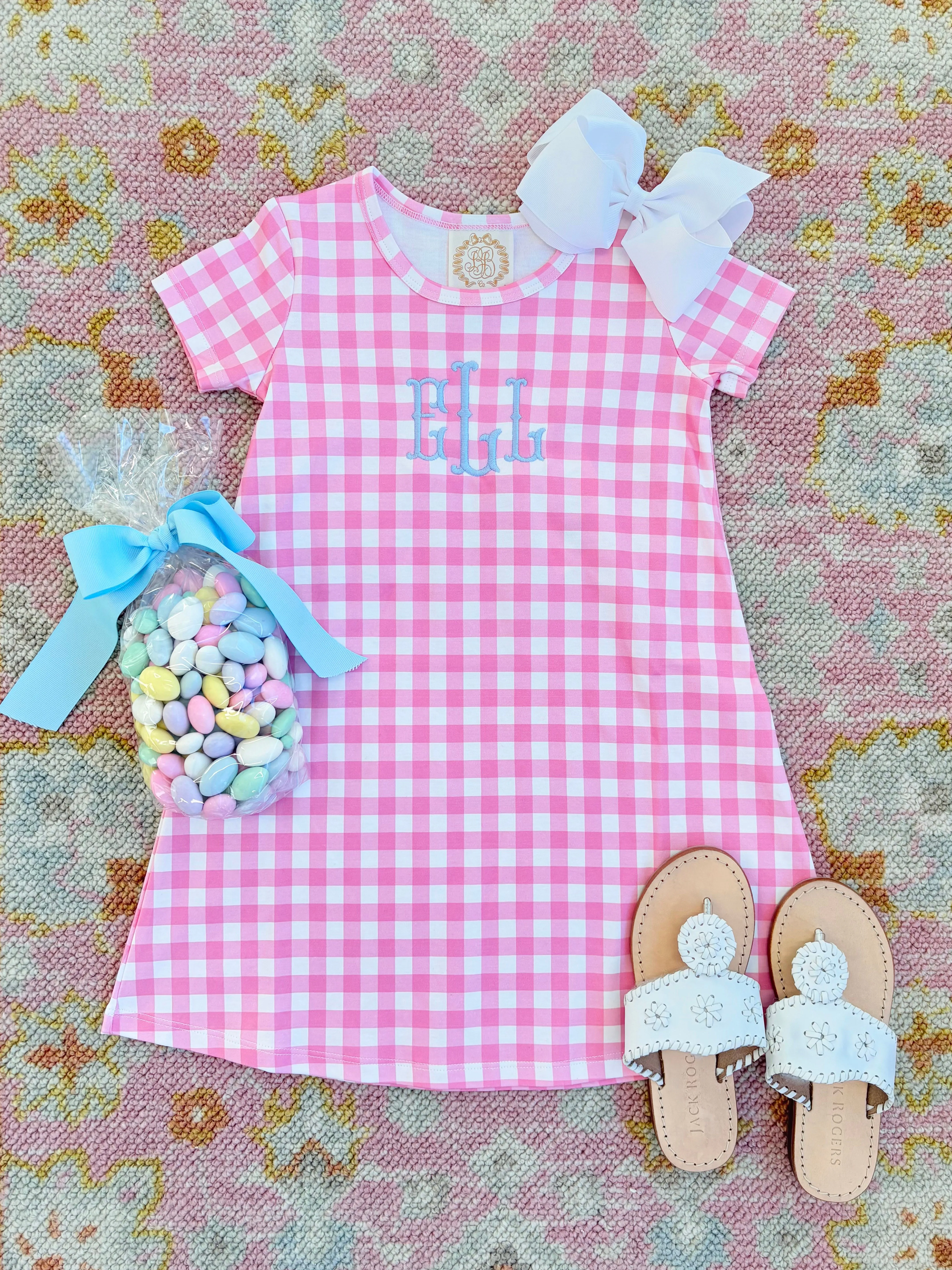 Polly Play Dress - Hamptons Hot Pink Gingham