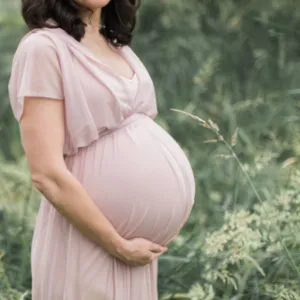 Pregnancy Pink Gown  #1027