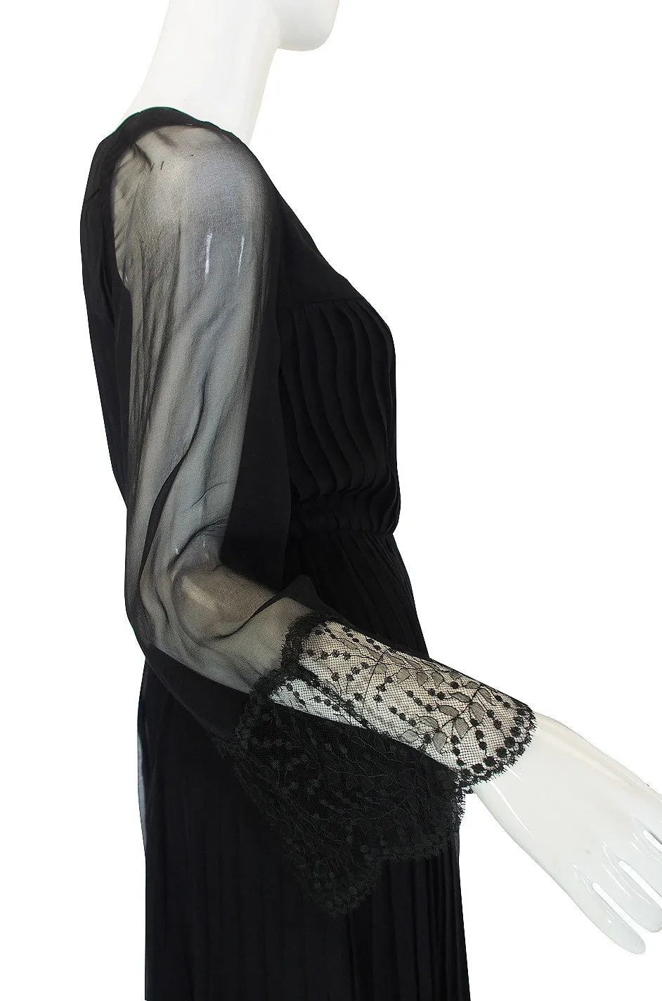 Rare 1960s Silk and Lace Jean Louis Dress