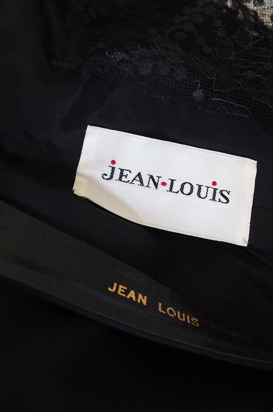 Rare 1960s Silk and Lace Jean Louis Dress