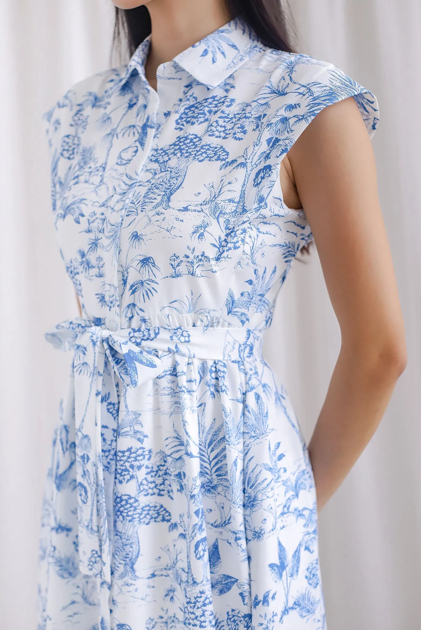 *Restocked* Eleanor Buttons Down Shirt Dress In Porcelain