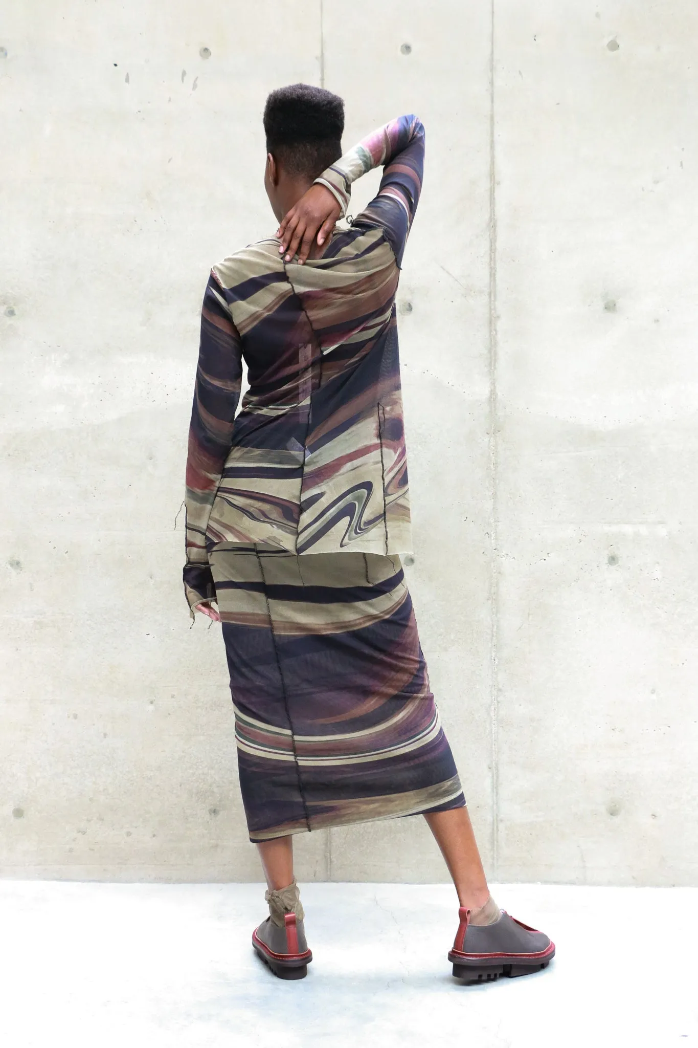 Rundholz Kobalt Print Mesh Top