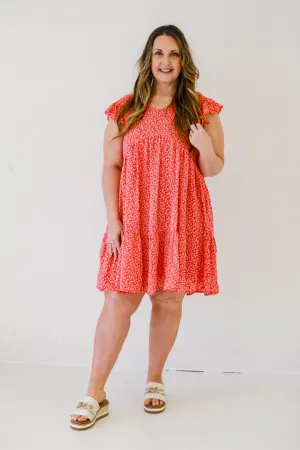Running into Spring Red Floral Dress