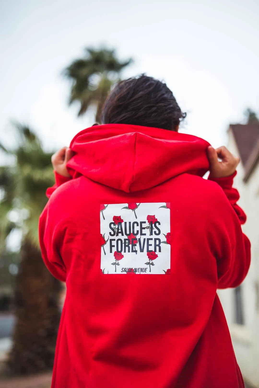 Sauce Is Forever (White Rose Box) | Red Zip Up Jacket