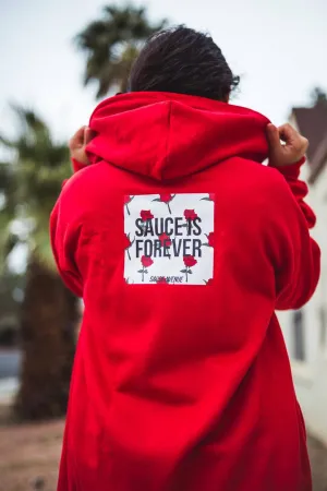 Sauce Is Forever (White Rose Box) | Red Zip Up Jacket