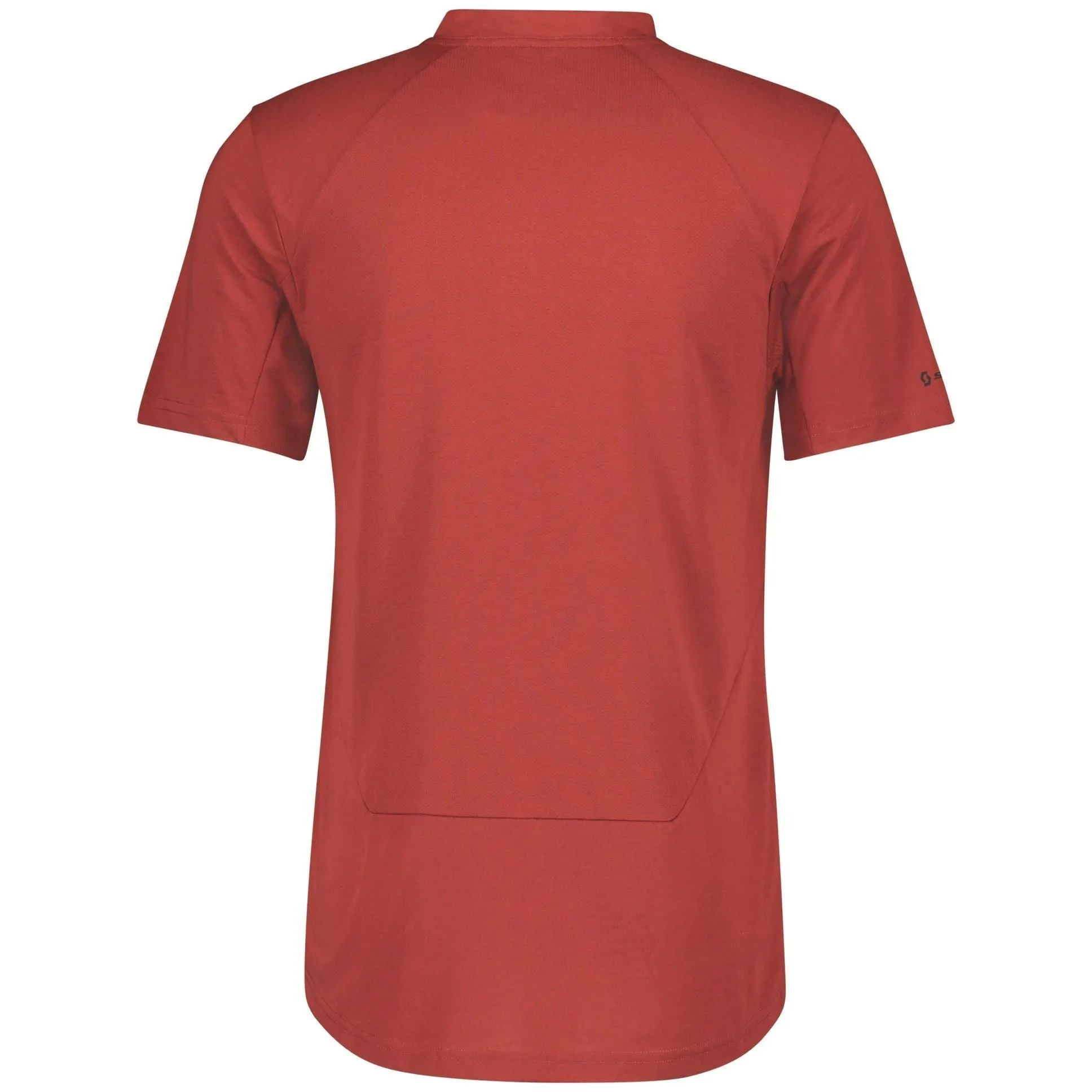 Scott Trail Flow Dri Zip Short Sleeve Mens Cycling Jersey - Red