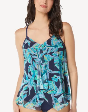 Seaglass Palm Kerry Mesh Tankini Top