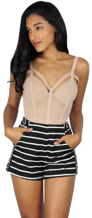 Secrets Sides Nude Mesh Bodysuit
