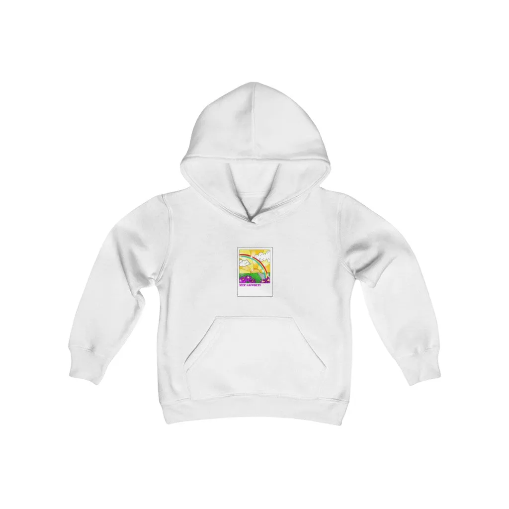 Seek Happiness Youth Heavy Blend Hooded Sweatshirt