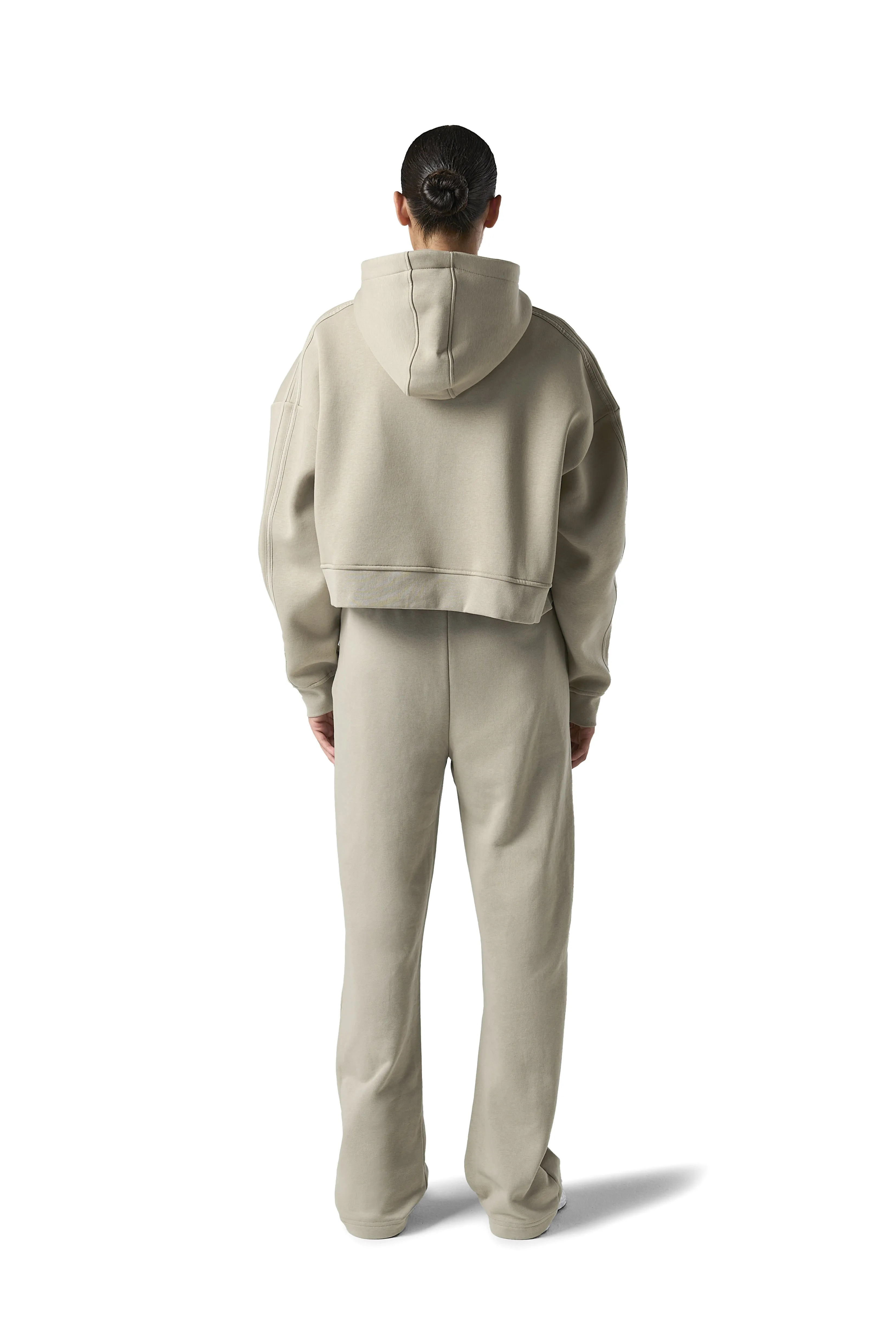 Series Boxy Zip Up in Bone