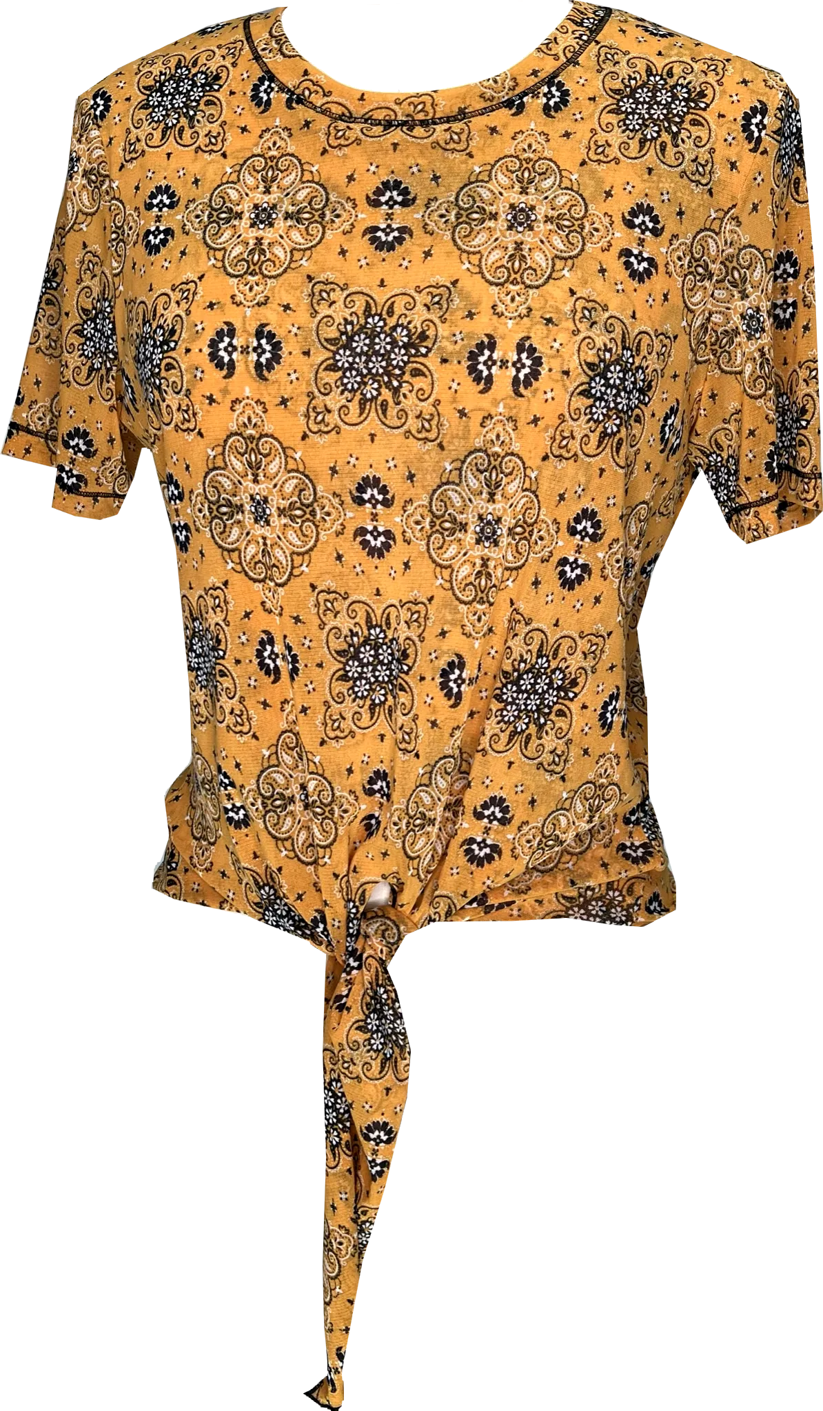 Serpentine Front Tie Top