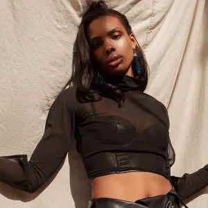 Sheer Turtleneck