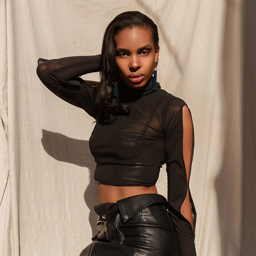 Sheer Turtleneck