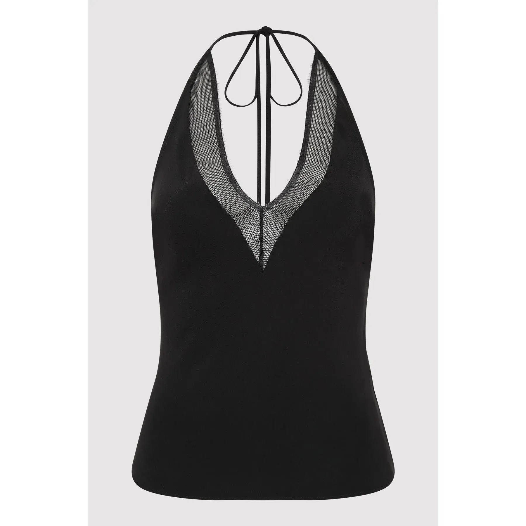 SILK MESH BIAS TOP