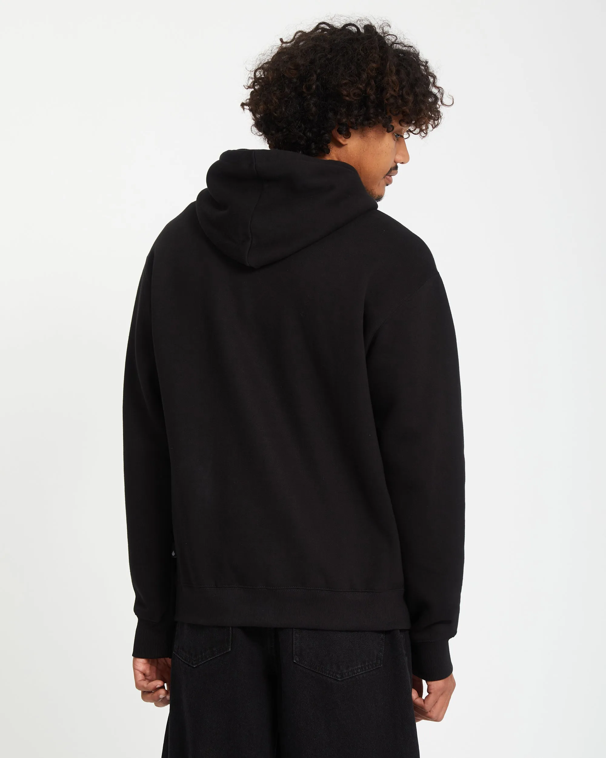 Single Stone Full Zip Hoodie - BLACK