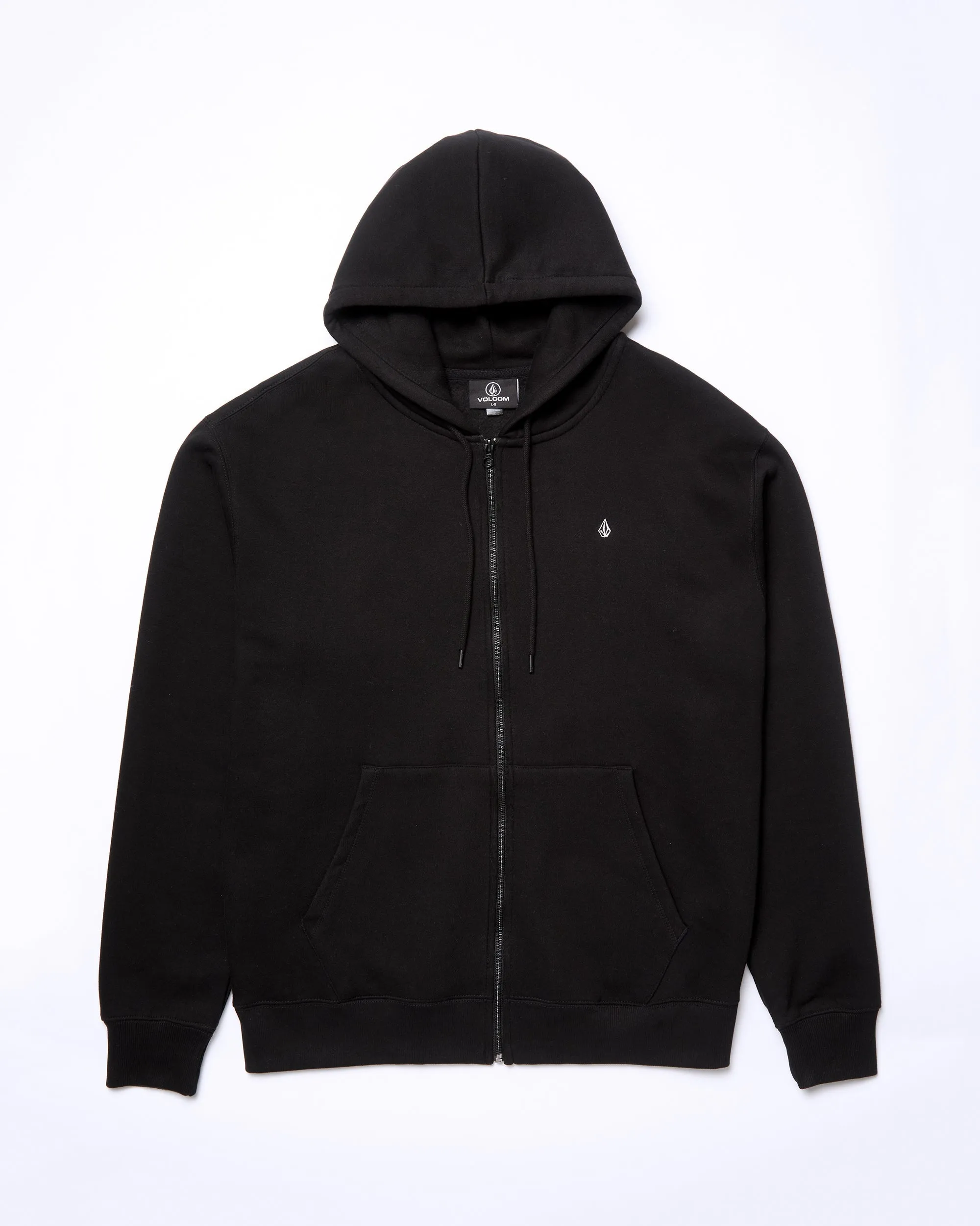 Single Stone Full Zip Hoodie - BLACK