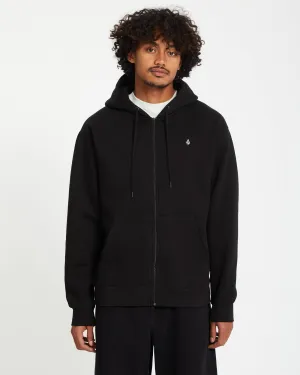 Single Stone Full Zip Hoodie - BLACK