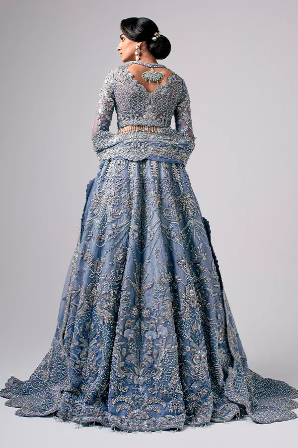 Sky Blue Lehenga Choli for Pakistani Wedding Dresses
