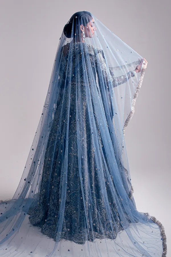 Sky Blue Lehenga Choli for Pakistani Wedding Dresses