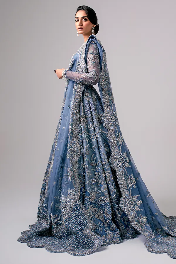 Sky Blue Lehenga Choli for Pakistani Wedding Dresses