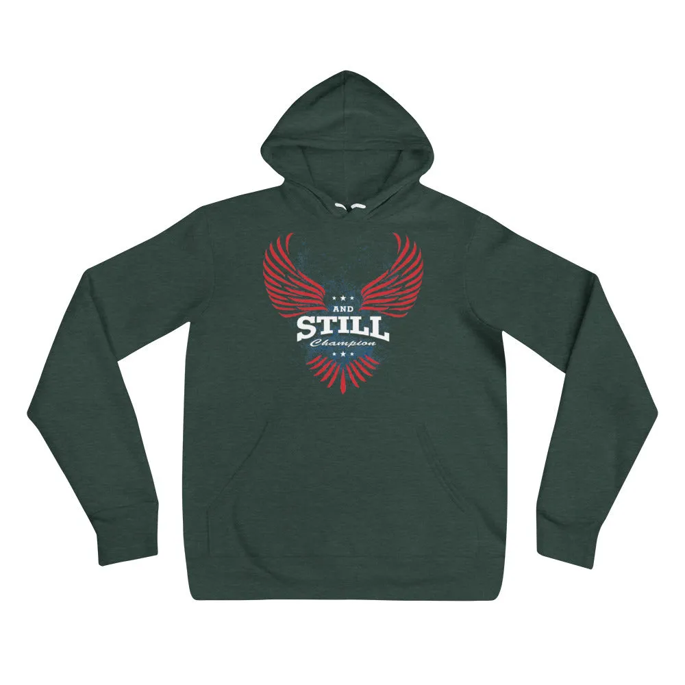 Soaring Champion on front, Be Your Beast on back, women's pull-over hoodie