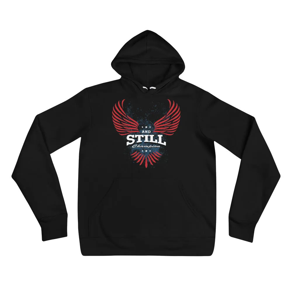 Soaring Champion on front, Be Your Beast on back, women's pull-over hoodie