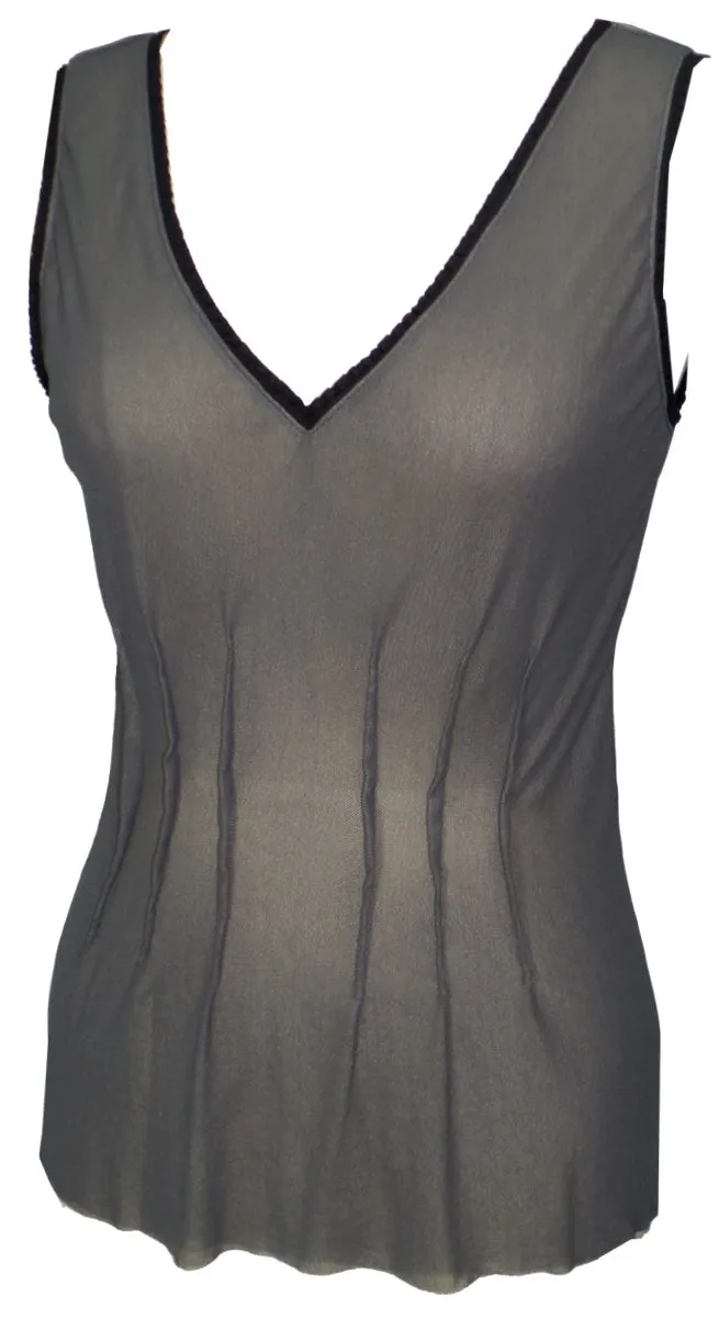 Solid V Neck Shell Top