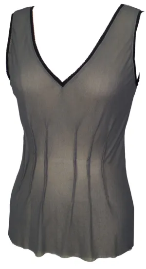 Solid V Neck Shell Top
