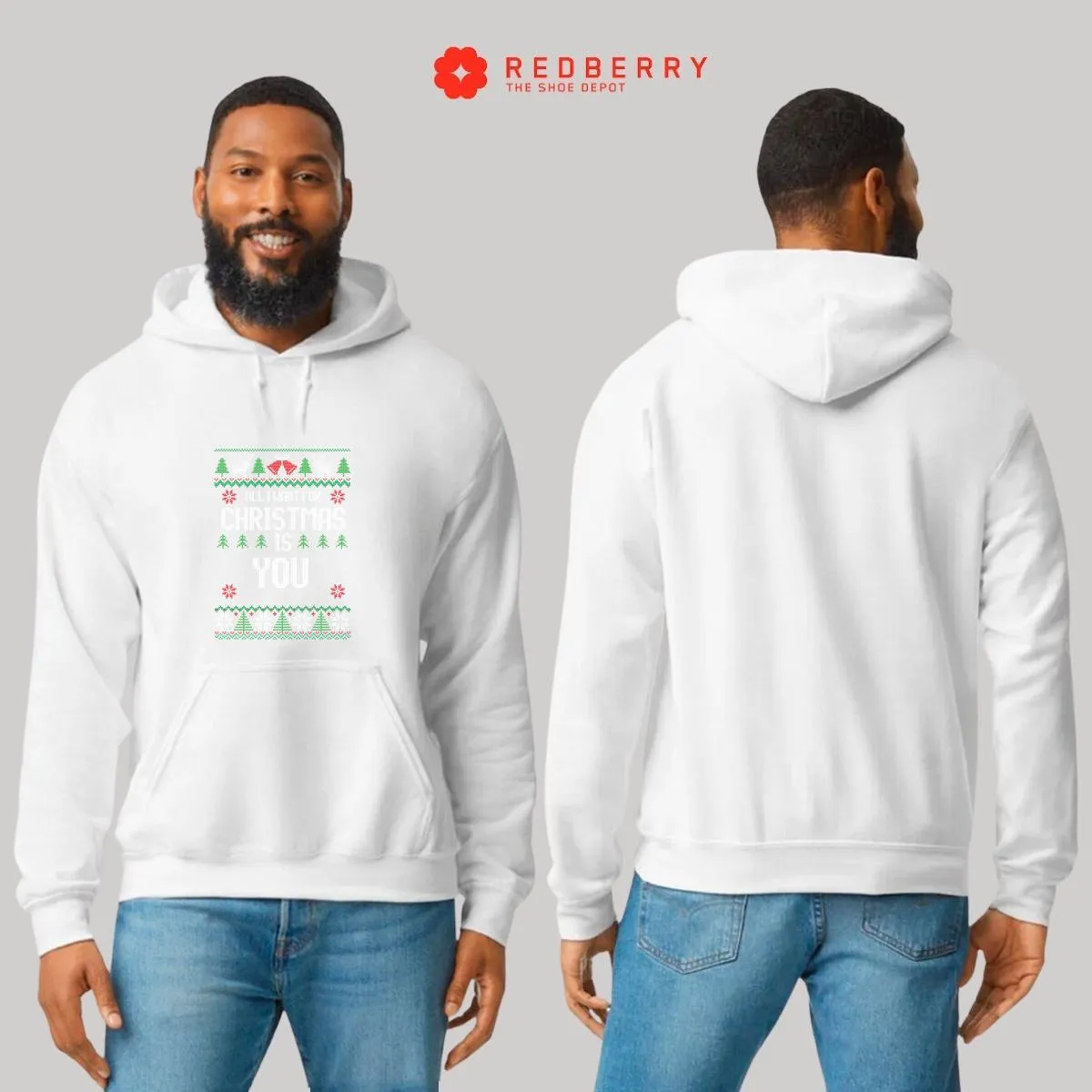 Sudadera Deportiva Hombre Navideña Hoodie 012
