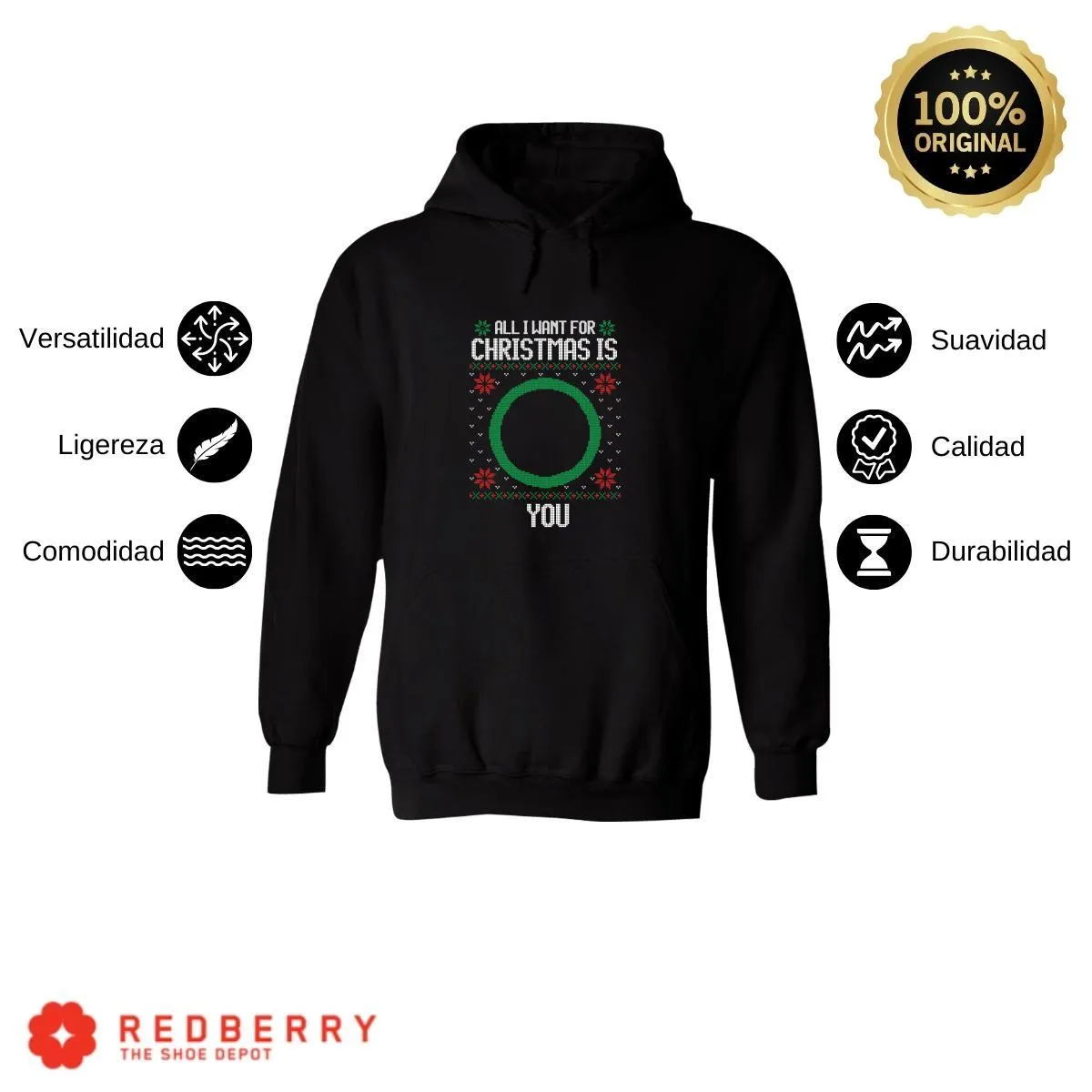 Sudadera Deportiva Hombre Navideña Hoodie 026
