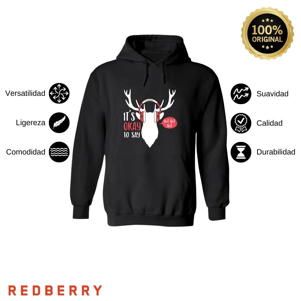 Sudadera Deportiva Mujer Navideña Hoodie 001