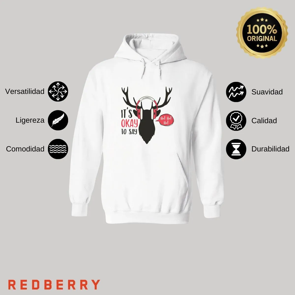 Sudadera Deportiva Mujer Navideña Hoodie 001
