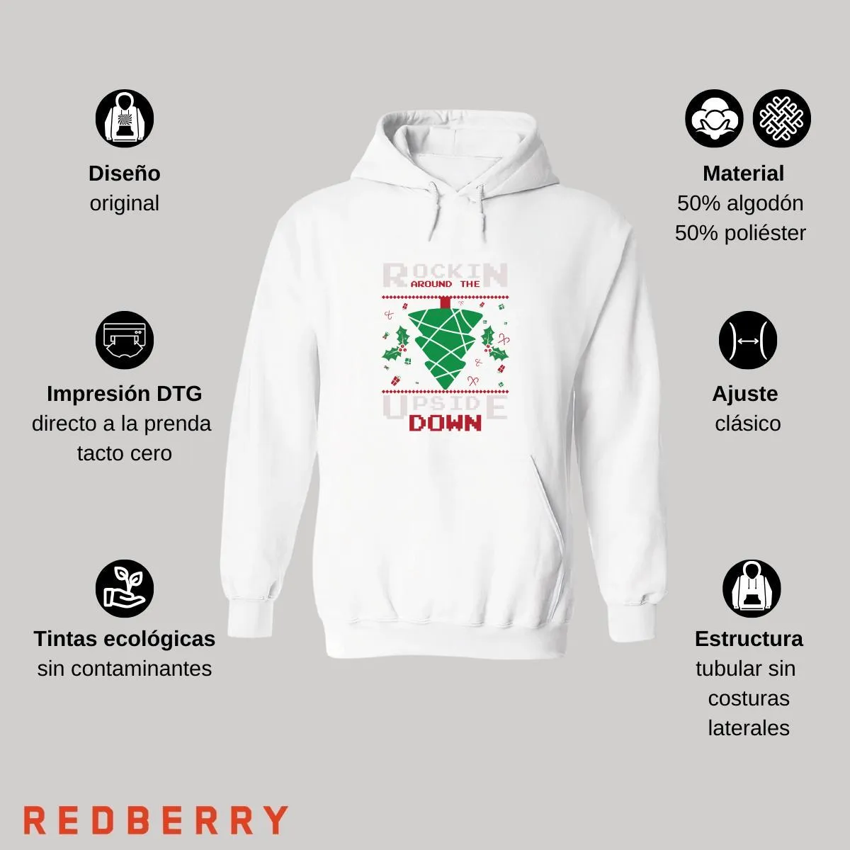 Sudadera Deportiva Mujer Navideña Hoodie 015