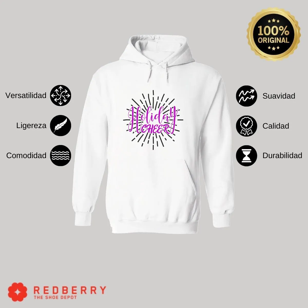 Sudadera Navideña Hombre Deportiva Hoodie 044