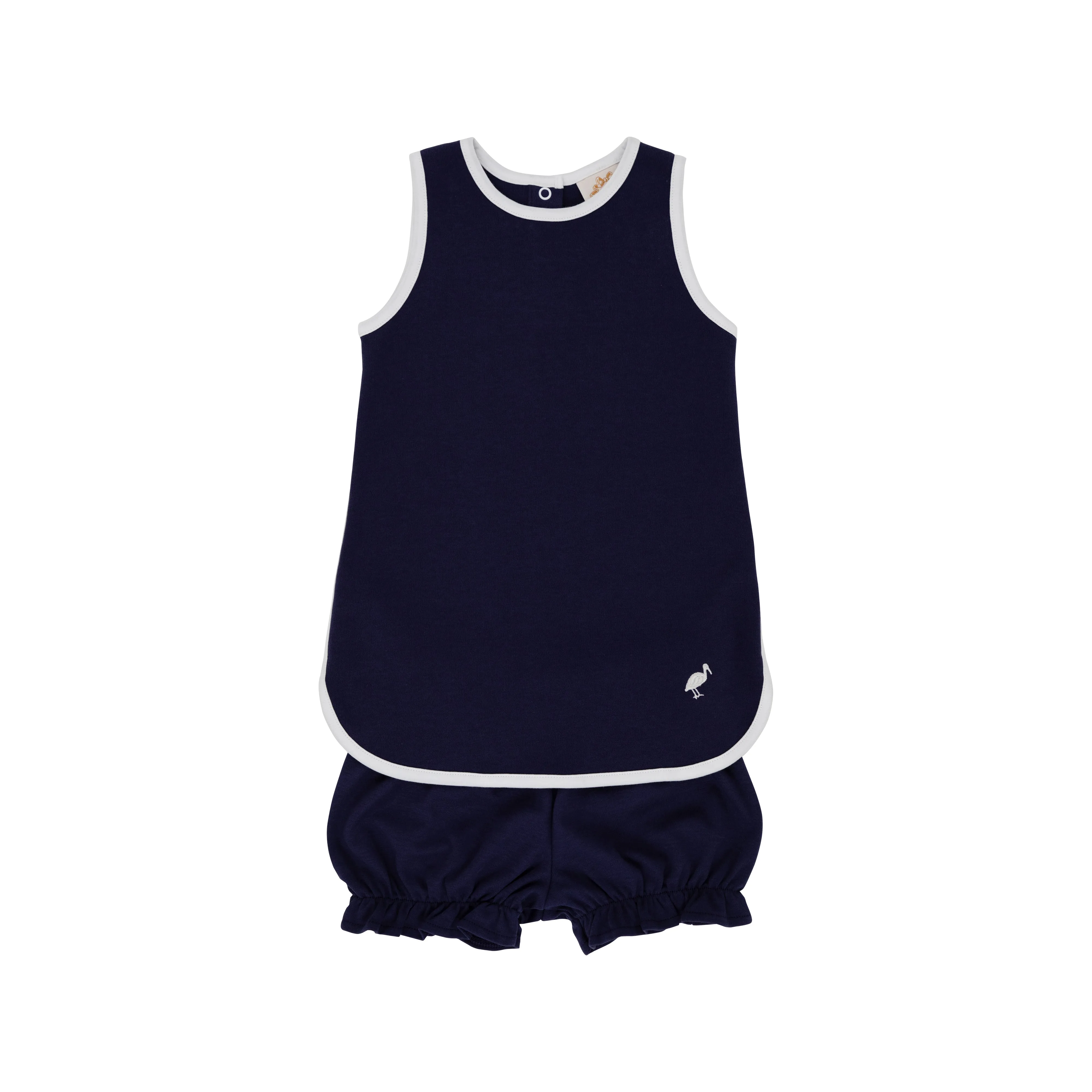 Taffy Tennis Dress - Nantucket Navy with Worth Avenue White Stork