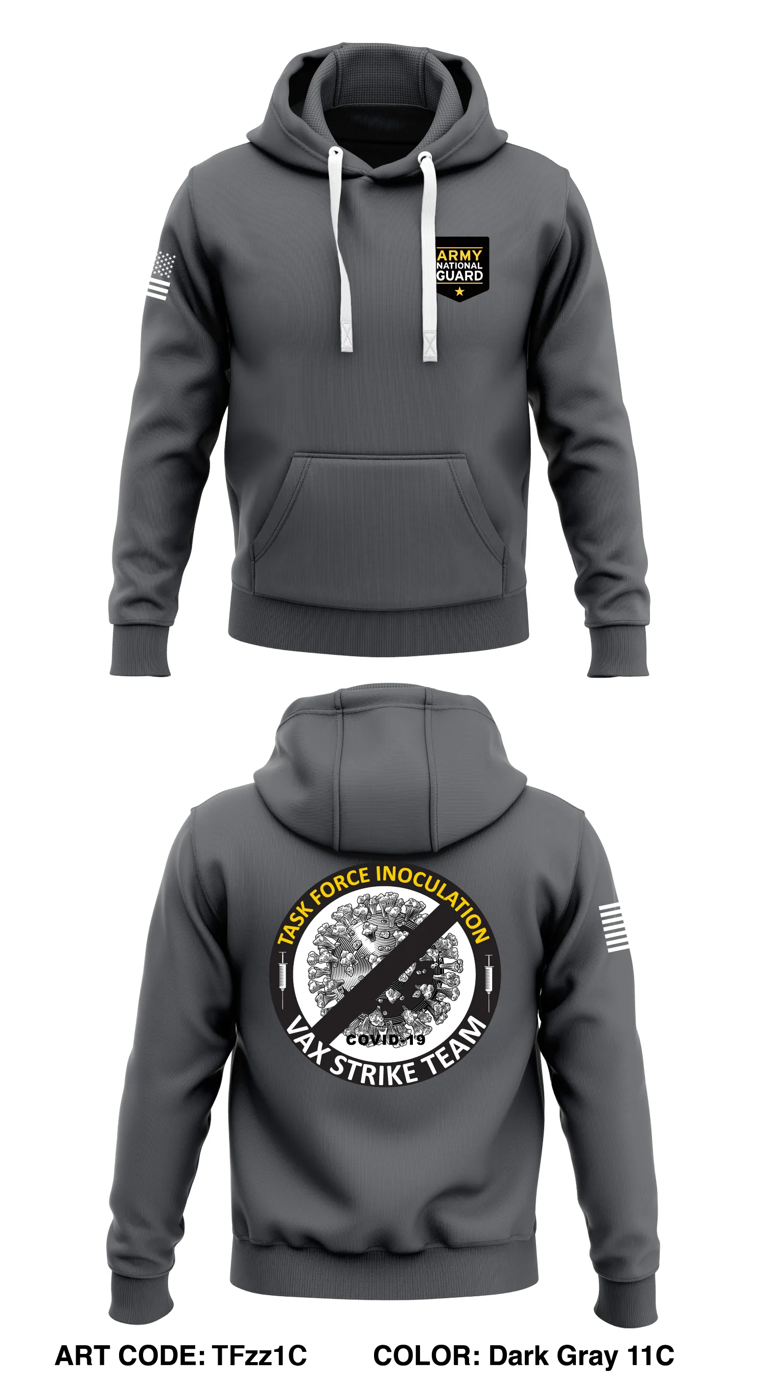 Task Force Inoculation Store 1  Core Men's Hooded Performance Sweatshirt - TFZZ1C