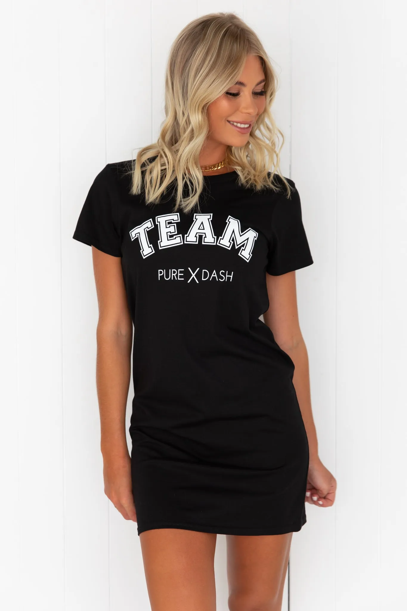 TEAM Pure Dash Dress - Black