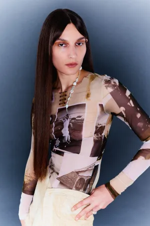 Texel Printed Mesh Top
