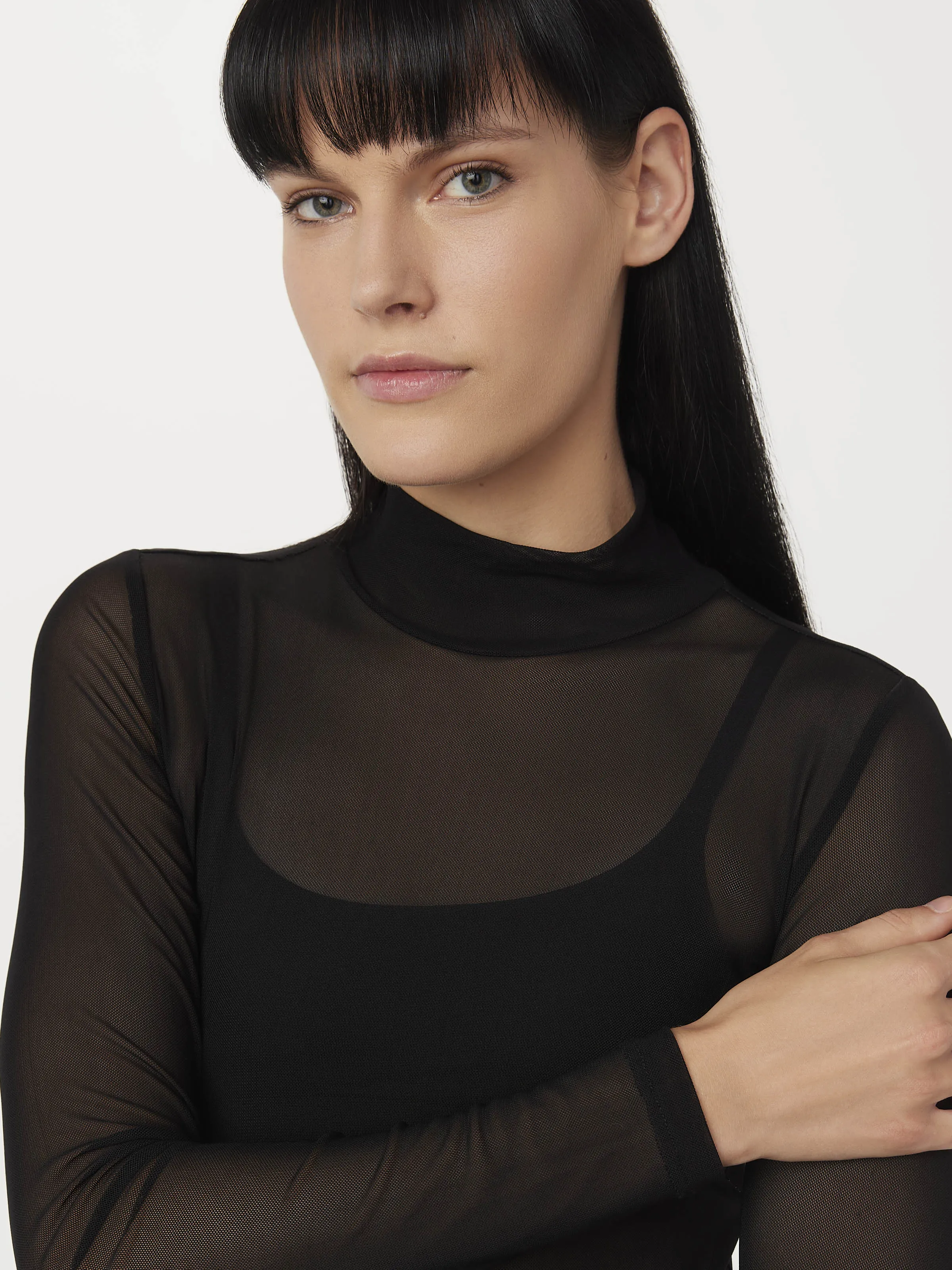 The Long Sleeve Mock Neck in Black