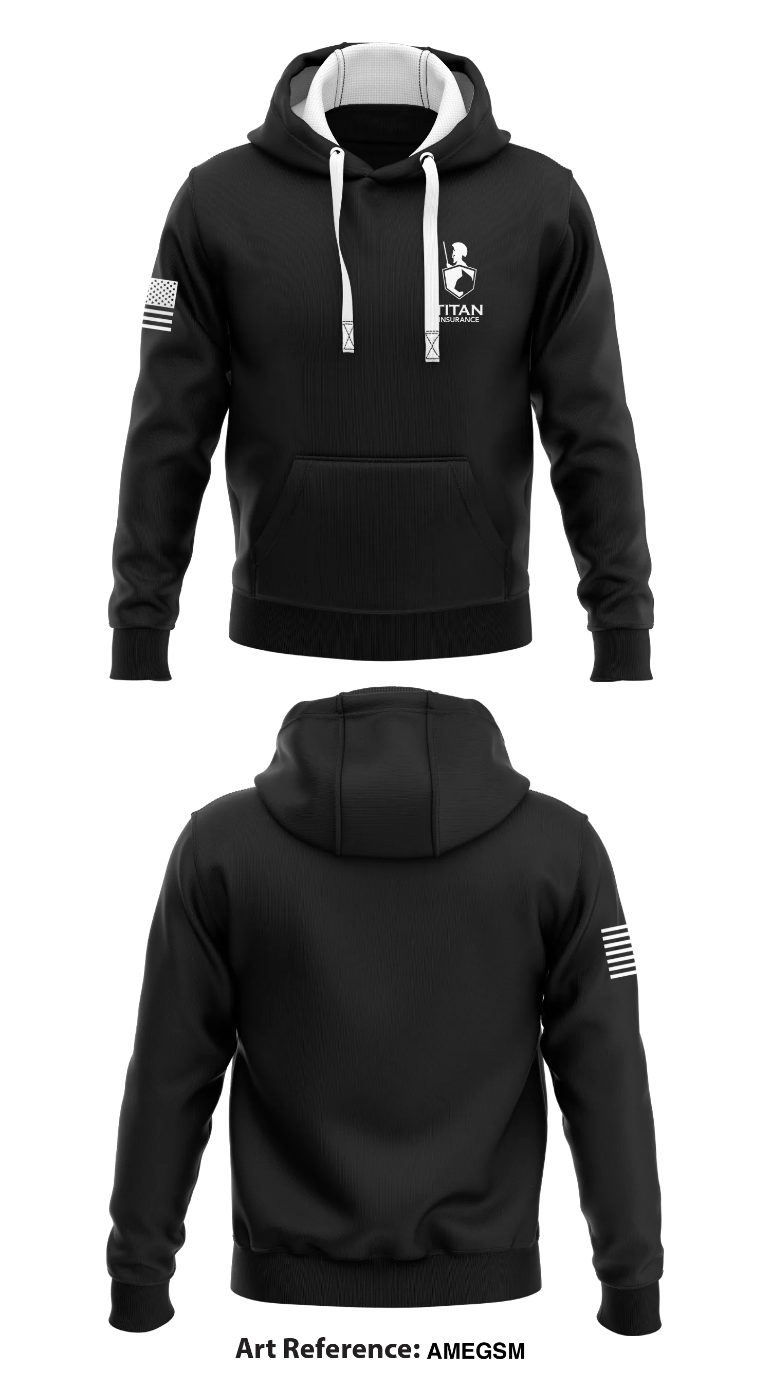 Titan Insurance1  Core Men's Hooded Performance Sweatshirt - AMEgsM