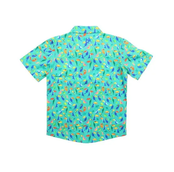 Toucans Guayabera || Blue Quail